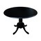 International Concepts Round 42 in Round Dual Drop Leaf Pedestal Table, Black, 42 W, 42 L, 29.5 in H, Wood, Black T46-42DP - alternate 3